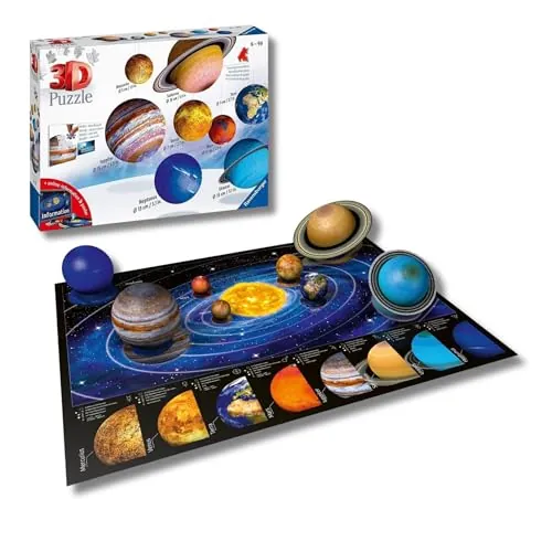 Ravensburger - Puzzle 3D Sistema Solar 522 Piezas, Puzzle 6+ años