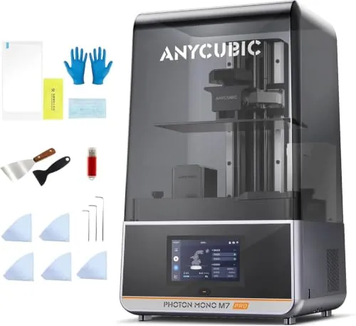 ANYCUBIC Photon Mono M7 Pro 14K Impresora 3D Resina | 170 mm/h Impresión Rápida, 10,1" LCD Mono 14K, COB LightTurbo 3.0, Control de Temperatura, Volumen 223x126x230mm(6,5L)