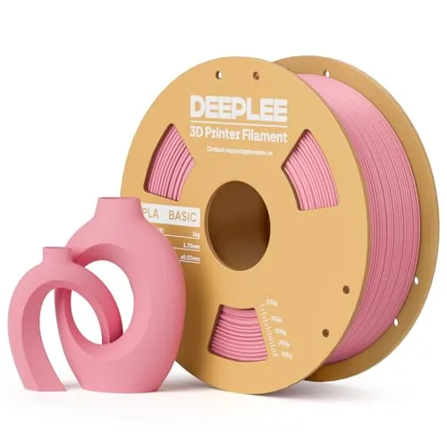 DEEPLEE Filamento PLA Basic 1.75 mm, Bobina 1 kg, Rosa