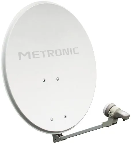 Metronic 498150 Eurasis - Kit digital con LNB universal y parabólica de acero color blanco (60 cm) [Importado de Francia]