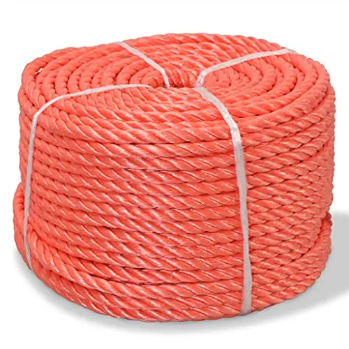 vidaXL Cuerda torcida de Polipropileno 10 mm 500 m Naranja