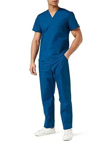 MISEMIYA - Pijama Sanitario (Antilejía y No Destiñe) Conjuntos Uniformes Sanitarios Unisex - Uniformes Medicos 6801-6802 - XL, Azul Marino 68