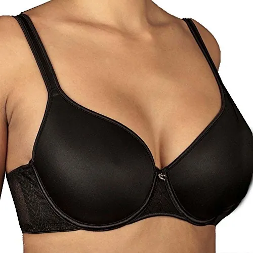 Selene, Sujetador para Mujer con Banda Anatómica, con Aro y Copa Spacer Transpirable Acolchada, Colección Fabiola, Color Negro, Talla 105C