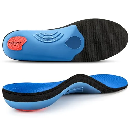 PCSsole Plantillas Ortopédicas Gen 2 | Para Fascitis Plantar, Pie Planos | Plantillas ortopédicas con soporte de arco alto, alivia fascitis plantar, pies planos y dolor de talón,Azul,EU35-36(23.6cm)