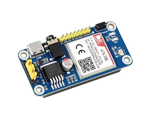 Waveshare A7670E LTE Cat-1 HAT for Raspberry Pi Enabling LTE Cat-1 / 2G Communication & LBS Positioning Multi Band Support 2G GSM/GPRS