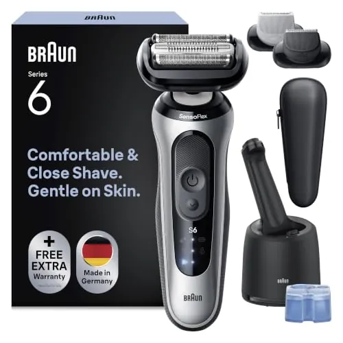 Braun Series 6 Afeitadora Eléctrica Hombre, 62-S7650CC,Plata