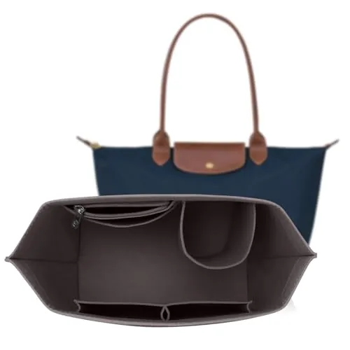 ZOLGINAH Organizador de Bolsos de Mujer Fieltro para Longchamp Bag Organizer Insert Bolsillos Interiores Almacenar Cosméticos