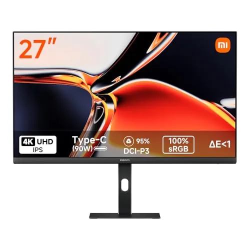 XIAOMI Monitor 4K UHD 27 Pulgadas, 3840 x 2160, IPS, 100% sRGB, P27UCB-RAGL