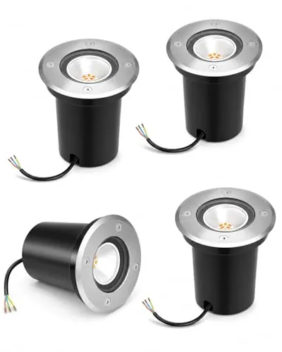 Auting 4 Focos Empotrables Suelo Exterior Acero 304 IP67 GU10
