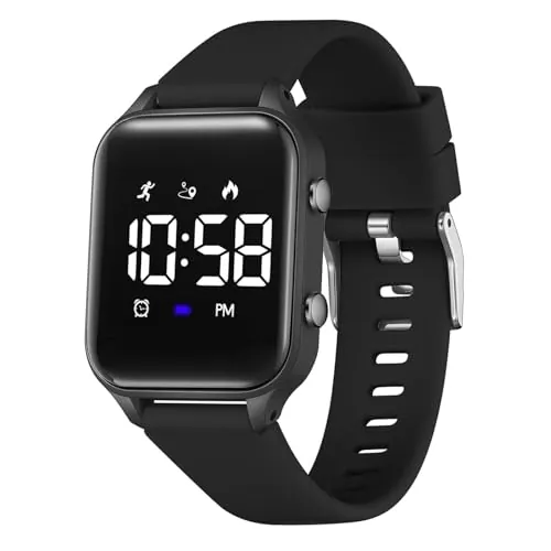 Timever Reloj Digital para niños y niñas con podómetro, Alarma, cronómetro, luz y Fecha - Reloj Deportivo sin App ni teléfono con Correa de Silicona