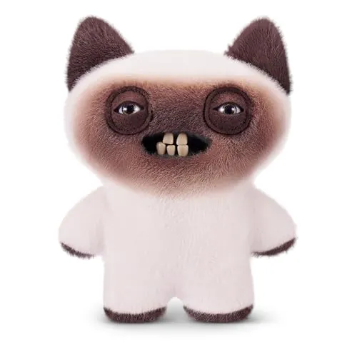 Fuggler Alley Cats Peluche 9" (Yawper) de ZURU – Monstruo Feo y Divertido con Dientes Humanos. Peluche Coleccionable para niños, Adolescentes, Adultos y Amantes de Gatos raros.