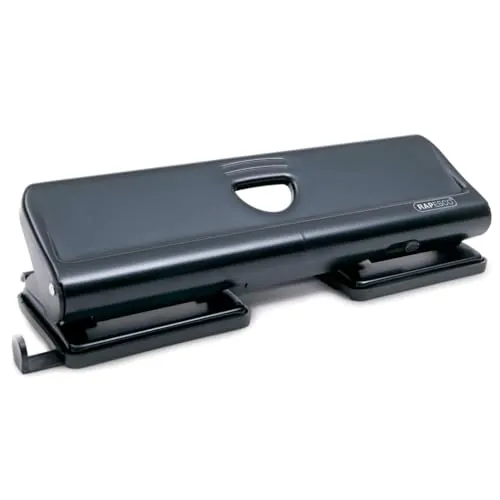 Rapesco 1054 Perforadora Metálica de 4 Agujeros 720,Negro