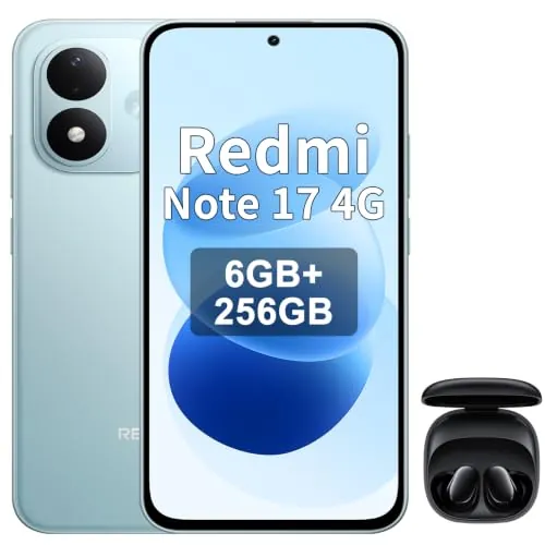Xiaomi Redmi Note 17 4G 6+256GB Sky Blue Incluye auriculares negros