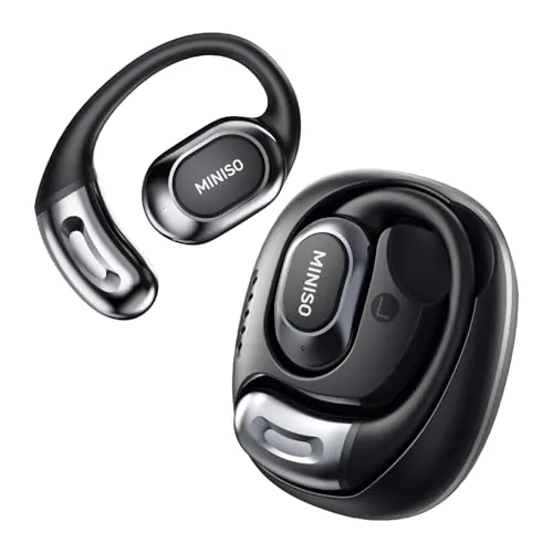 MINISO MS156 Auriculares con traducción por IA, 3 en 1, con traducción en Tiempo Real y función de traducción por IA, con Capacidad para 134 Idiomas, Ideales para Negocios, Viajes y Estudios