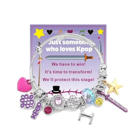 OPVYAEU Pulsera Kpop Nueva 2026 para Fans Kpop Merch Pulsera Kpop Set Regalo con Tarjeta, Accesorio Kpop, Joya Kpop para Cumpleaños, Fiesta, Evento Fan y Colección