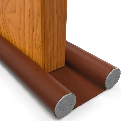 Burlete Puerta Entrada y Bajo Puerta Aislante HOGARLAX, hasta 93cm (Marrón)