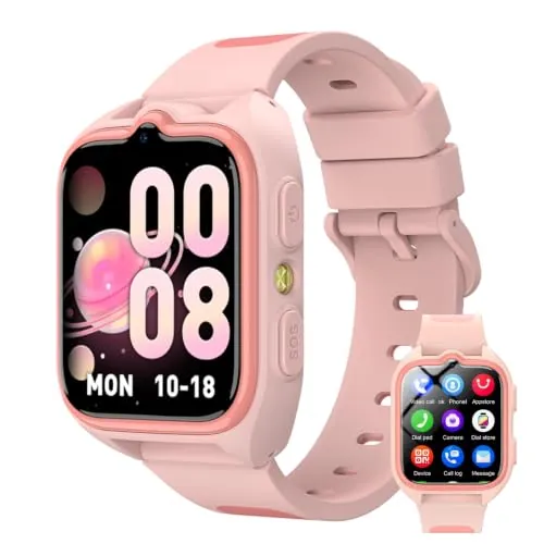 Yxtel Reloj Inteligente Niña,Smartwatch 1.75",Recarga Magnética,Juegos,Rosa
