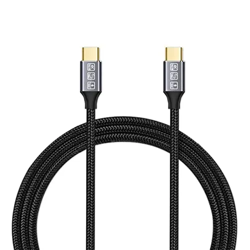 USB-C to USB-C 3.1 Gen2 Cable 10Gbps Data Transfer, 100W 20V/5A 3.3ft USB Type C PD Fast Charging Cable 4K Video Output Compatible with Thunderbolt 3, iPad Pro, MacBook Pro, Galaxy S21 1M