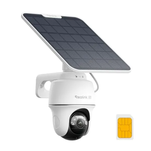 Reolink 4K 8MP Cámara Inalámbrica de Exteriores con Batería, 3G/4G LTE SIM