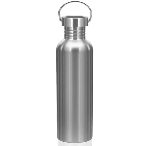 lompyeu Botella Agua Acero Inoxidable 1000ML - Botella Termica Ligera, Cantimplora Sin Fugas Sin BPA, Reutilizable para Gym, Gimnasio, Deporte, Oficina y Niños