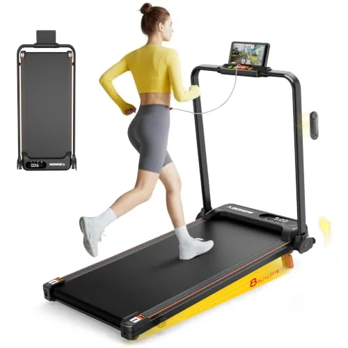Abonow Cinta de Caminar con Inclinación Manual del 8%, Pequeña Cinta de Correr para Casa, Cinta de Andar Debajo del Escritorio para Oficina, Motor 3.0HP 1-10km/h, Plegable, Sin Montaje, Máx.100kg