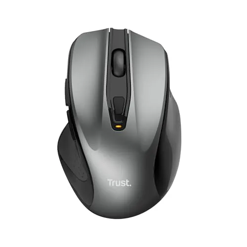 Trust Nito Ratón Inalámbrico Ergonómico con Reposapulgares, Negro