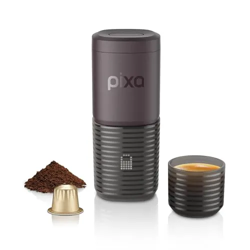 WACACO Pixapresso Cafetera Eléctrica y Portatil para Viajar (Dark Burgundy)