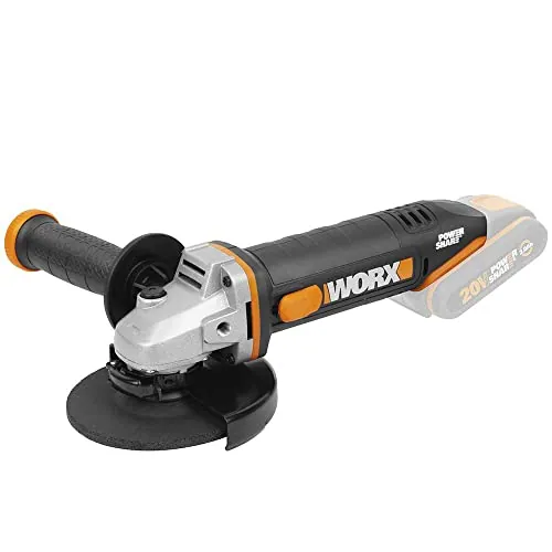 WORX WX803.9 Amoladora Angular 20V 125mm Sin Batería ni Cargador, 8600rpm, Bloqueo de Husillo, Carcasa Metálica e Interruptor Lateral