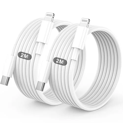 BSTOEM Cable USB C a Lightning, 2M+2M Cable Cargador iPhone Carga Rápida