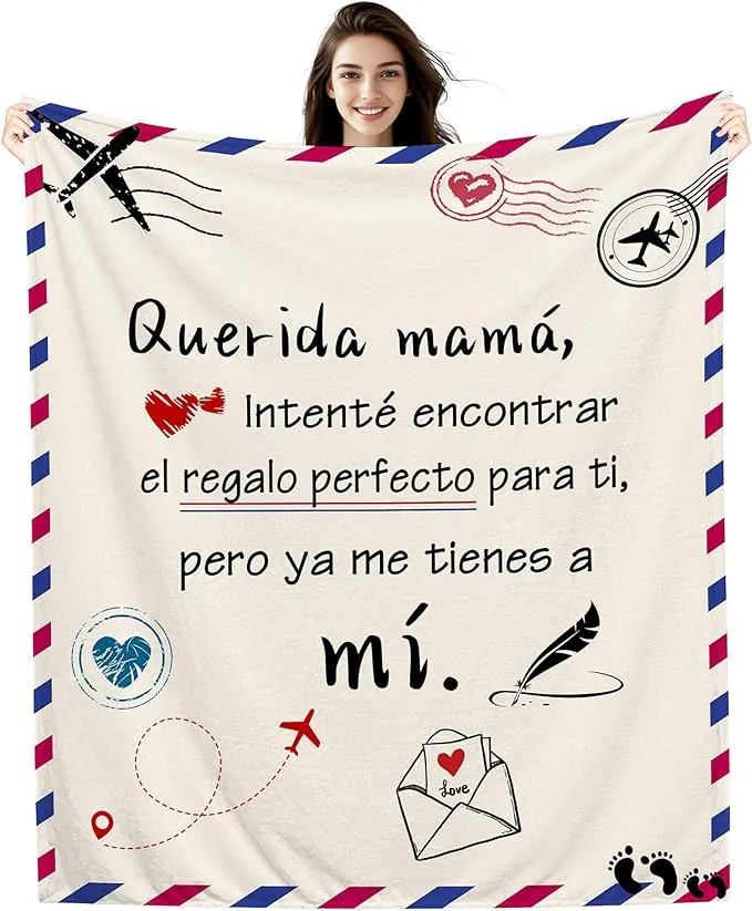 Amorea Querida Mamá Intenté Encontrar Manta para Mamá de Parte de su Hija o Hijo Regalo Divertido Cumpleaños Día de la Madre (mamá-a)