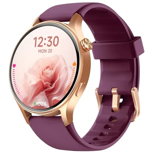 Reloj Inteligente para Mujer con Llamada Bluetooth 5.3, Smartwatch 1.32" AMOLED para Android iOS, podómetro con 110+ Deportes y 3ATM Pulsera Fitness con Monitor de sueño/SpO2