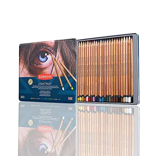 Derwent 32991 – Lápices Lightfast 24 Caja Metálica