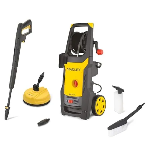 Stanley Hidrolimpiadora SXPW24BX | Alta Presión | para Automóviles Y Superficies Externas | con Limpiadora de Superficies y Cepillo Fijo | Presión máx. 170 Bar | Caudal máx. 500 l/h | Consumo 2400 W