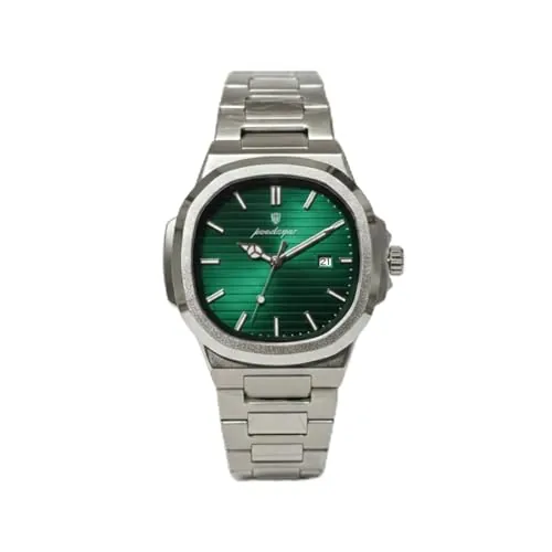 Genérico Reloj Hombre Acero Inoxidable, Resistente al Agua, Fecha y Manecillas Luminosas, Estilo Deportivo y Lujoso, Cómodo, Esfera Cuadrada de 40mm, Incluye Kit de Ajuste de Correa