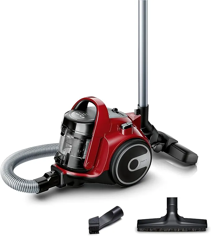 Bosch - Aspirador sin bolsa, Serie 2, 700 W, 1.5 litros, Rojo, BGC05AAA2
