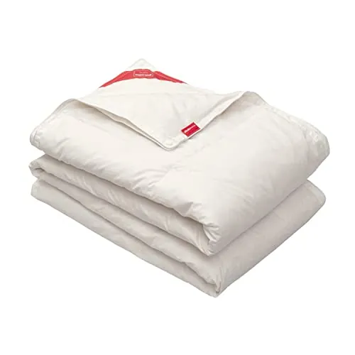 PIKOLIN Home - Edredón Nórdico Duo 92% Plumón de 120 y 160 gr | Cama 100/105 | 180x220 | 4 Estaciones | Tejido de Algodón | Unión Mediante Corchetes