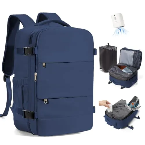 SZLX Mochila al Vacio con Bomba Equipaje de Mano 40x30x20 Ryanair Vueling Wizzair Easyjet Mochila Viaje Cabina Avion 40x20x25 Ryanair Mujer Mochila de transporte Impermeable para Computadora Portátil