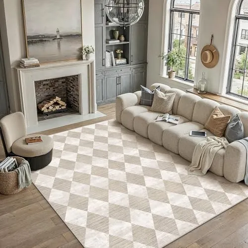 PureCozy Alfombra Salon 200x300cm Beige Moderno