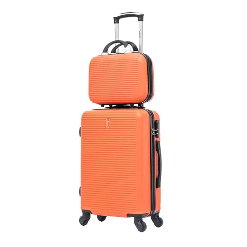 CELIMS - Maleta de Cabina de Viaje con Neceser Neceser 30cm Aprobada por 100+ Aerolíneas | Ligera y Rígida | Pequeña Maleta Cabina 55x40x20 | Maleta Infantil | Crema