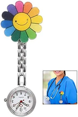 Reloj Médico de Bolsillo Colgante Enfermera, Médico Reloj de Bolsillo de Cuarzo con Broche para Colgar, para Hombres y Mujeres Médico Enfermeras para médico