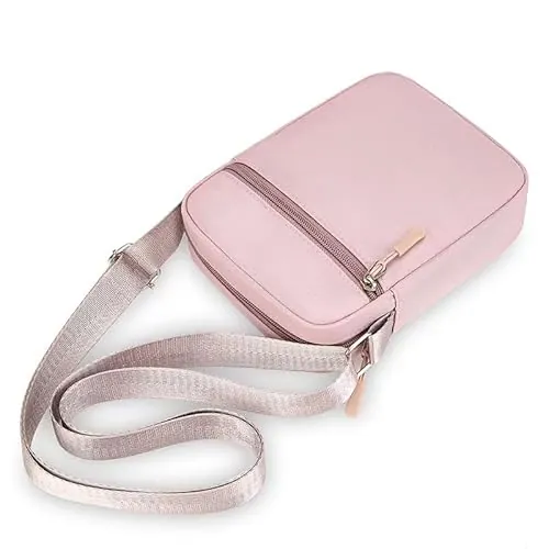 LEXICANMHS Bolso bandolera pequeño para niños, impermeable, bandolera ajustable, riñonera para móvil para niños y niñas, medidas: 20 x 15 x 5 cm, peso: 110 g (Rosa)