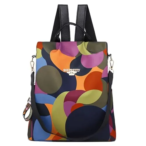 shepretty Mochila antirrobo Impermeable para Mujer viajar，8888H