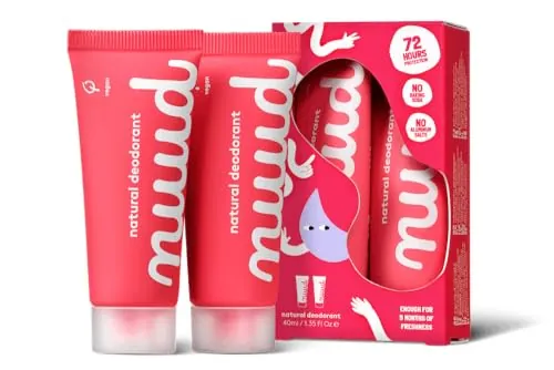 nuud Smarter Pack | deo crema | 2 x 20ml | desodorante en crema 100% natural y vegano, eficaz durante 3 días, sin perfume, aluminio ni alcohol, para mujeres y hombres, suficiente para 4-5 meses