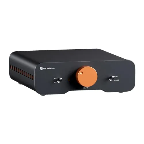 Fosi Audio ZA3 Amplificador HiFi Estéreo/Mono con Chips TPA3255, Entradas XLR-RCA Balanceadas y Disparador de 12 V, Mini Amplificador de Audio Monobloque para Altavoces de Estantería y Subwoofers