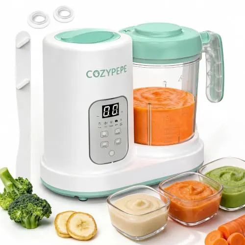 COZYPEPE Procesador Bebé, Vapor & Mezcla, sin BPA, 400ml, 6 meses