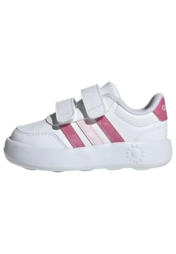 Adidas Unisex bebé BREAKNET 3.0 Shoes Infants, FTWR White/Pink Fusion/Clear Pink, 24 EU