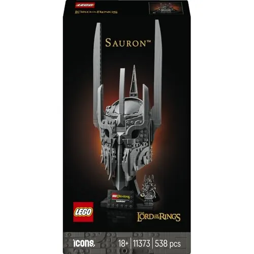 LEGO Icons El Señor de los Anillos: Casco de Sauron 11373 | Set para adultos, minifigura coleccionable y Anillo Único, regalo para hombres y mujeres fans de la saga, 538 piezas