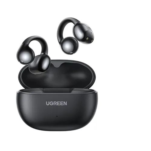UGREEN HiTune S3 Auriculares Inalámbricos Audifonos Deportivos Auriculares Abiertos con Clip y Cancelación de Ruido ENC 30H de Reproducción Bluetooth 5.4 Carga Rápida USBC HiFi IPX5 Impermeable Negro