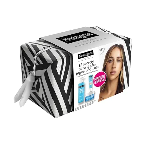 Neutrogena Hydro Boost Pack Cuidado Facial - Gel Limpiador Facial (200ml) + Crema Hidratante Gel de Agua (50ml) + REGALO Protector Solar Fluido SPF50 (15ml) – Rutina Ácido Hialurónico piel hidratada