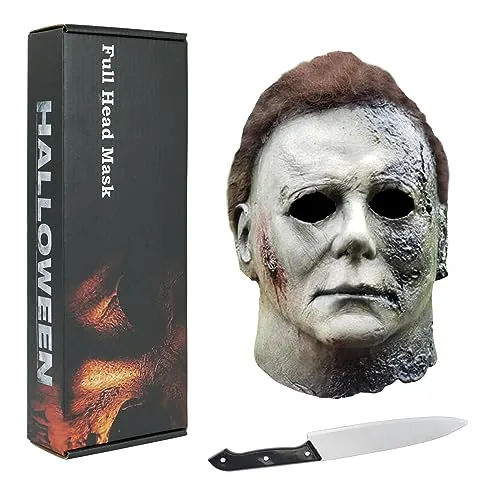 Xambop Halloween Máscara de Michael Myers para Adultos Horror Cosplay Disfraces (Negro)